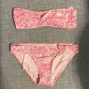 Lilly Pulitzer Pink Bandeau Bikini XS